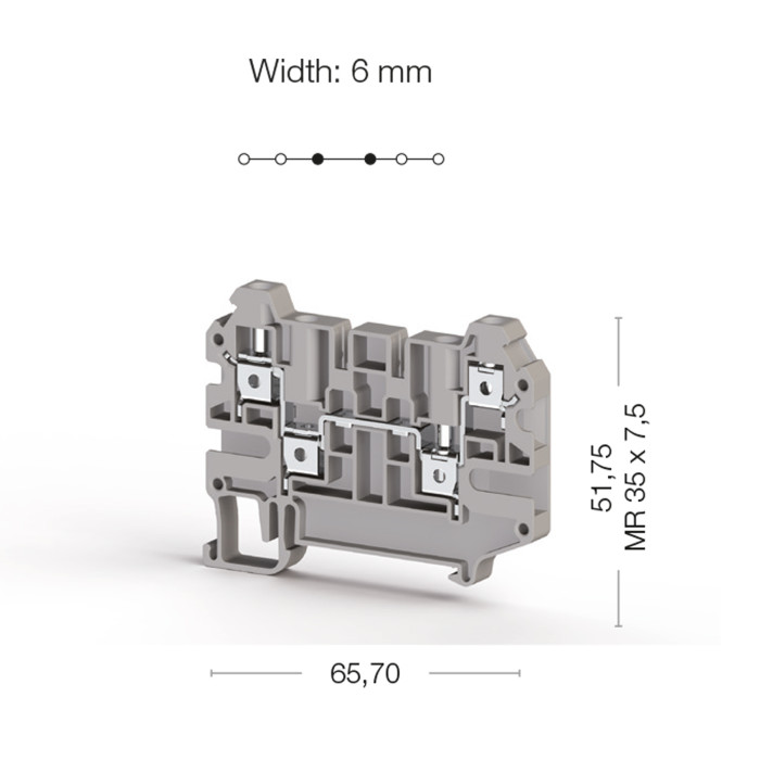 Клема Klemsan AVK Багатовивідна 4 мм - 0.0.0.3.25209