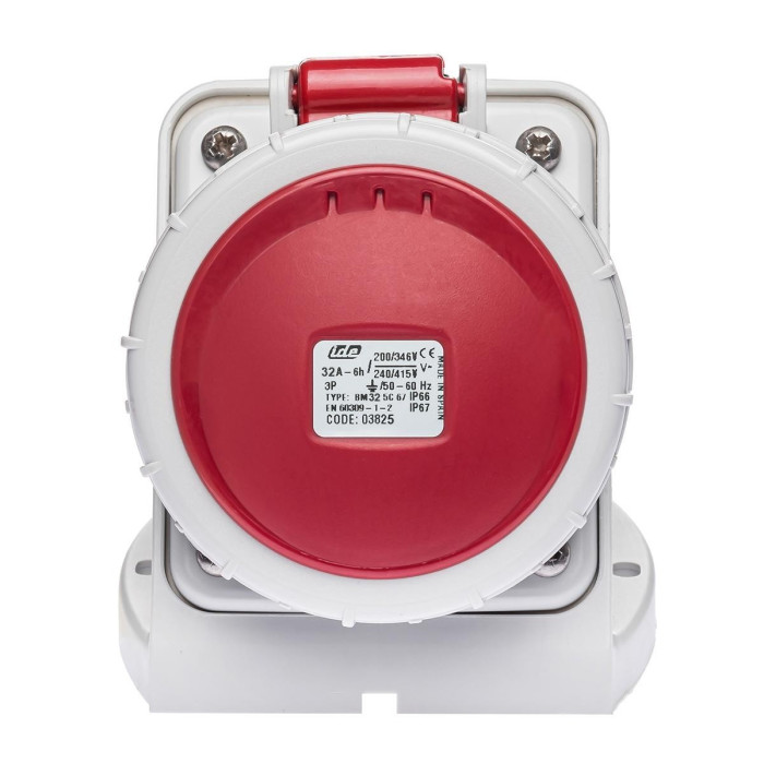 Розетка настінна IDE MUNDIAL 3P+E 32 А 380–415 В IP66-67 - 03825