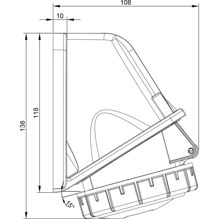 Розетка настінна IDE MUNDIAL 3P+E 32 А 380–415 В IP66-67 - 03825