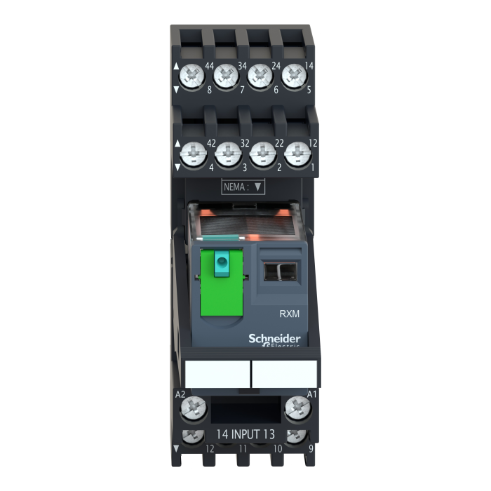 RXM4AB2BDPVM РЕЛЕ ЕЛ/МЕХ МІНІАТЮРНЕ,4CO,LED,=24В