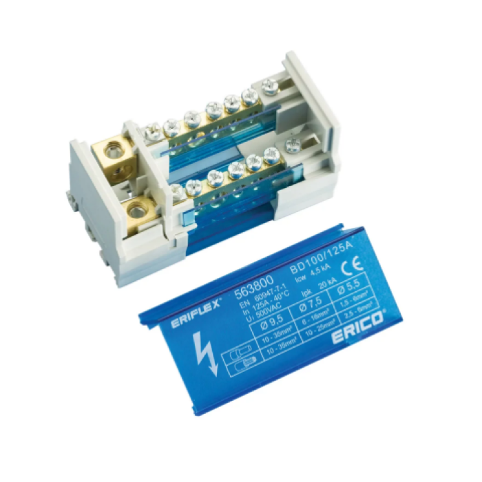 563800* Двополюсна колодка BD 100/125A 6 виходів