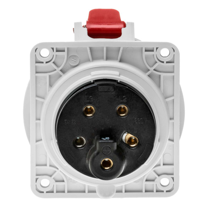 Розетка вбудована похила IDE MUNDIAL 3P+N+E 32A 200/346–240/415V IP44