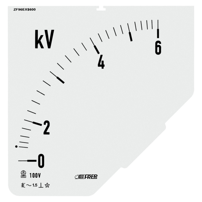 Шкала амперметра FRER ZF 6кА/5А В - ZF96EAX6K0X05