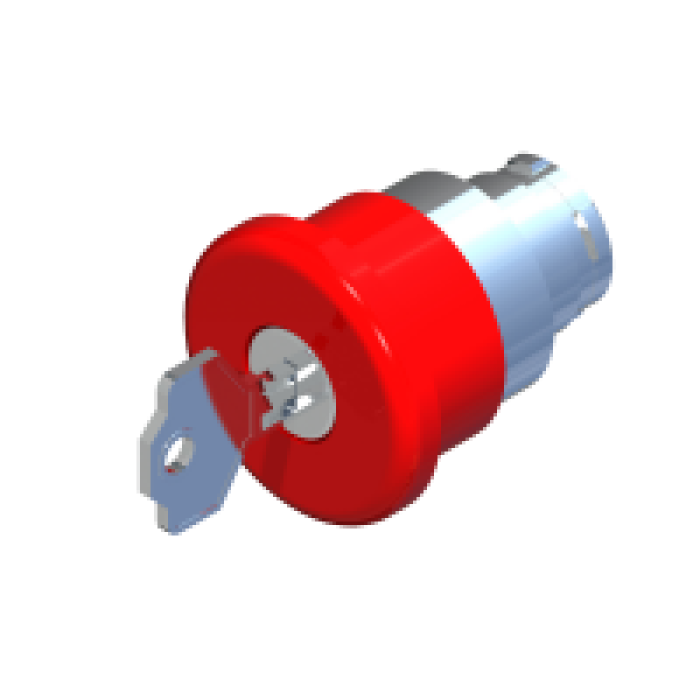 ECX 1141 Грибоподібна кнопка червона із замком, з фіксацією