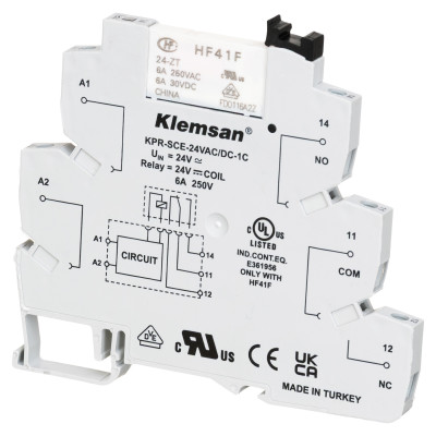 Реле інтерфейсне Klemsan KPR-SCE-24VAC/DC-1C