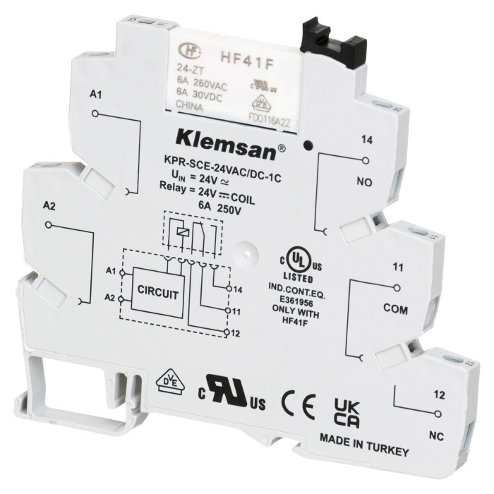 Реле інтерфейсне Klemsan KPR-SCE-24VAC/DC-1C