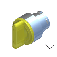 Поворотна кнопка 2-позиційна з жовтим підсвічуванням COMEPI