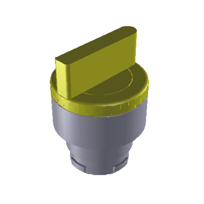 Поворотна кнопка 2-позиційна з жовтим підсвічуванням COMEPI - ECX 1253