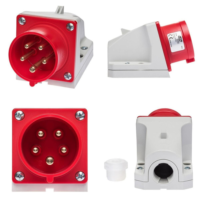 Настінна вилка IDE MUNDIAL 3P+N+E 16 А 200/346–240/415 В IP44 - 03123