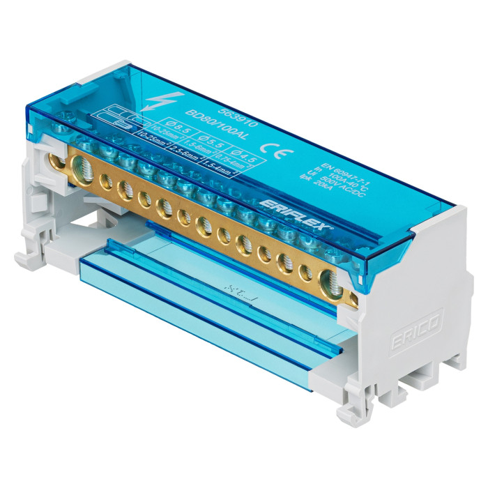 Двополюсна колодка nVent Eriflex BD 80/100AL 14 виходів