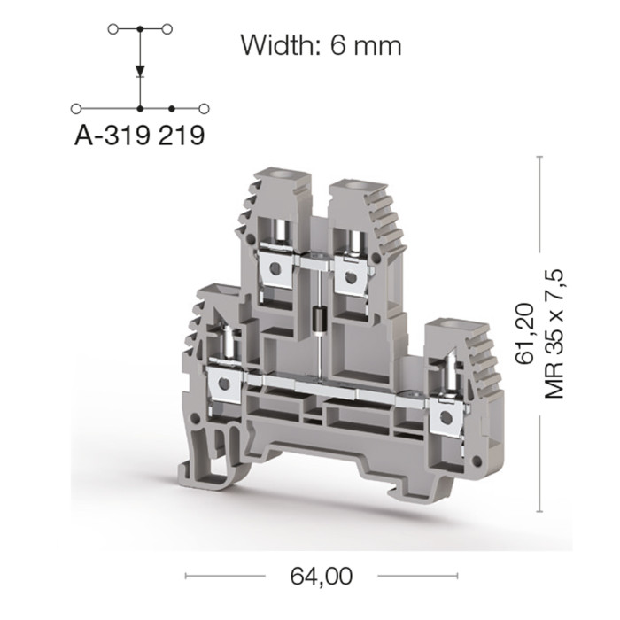 Клема Klemsan PIK Діодна 4 мм - 0.0.0.3.19219