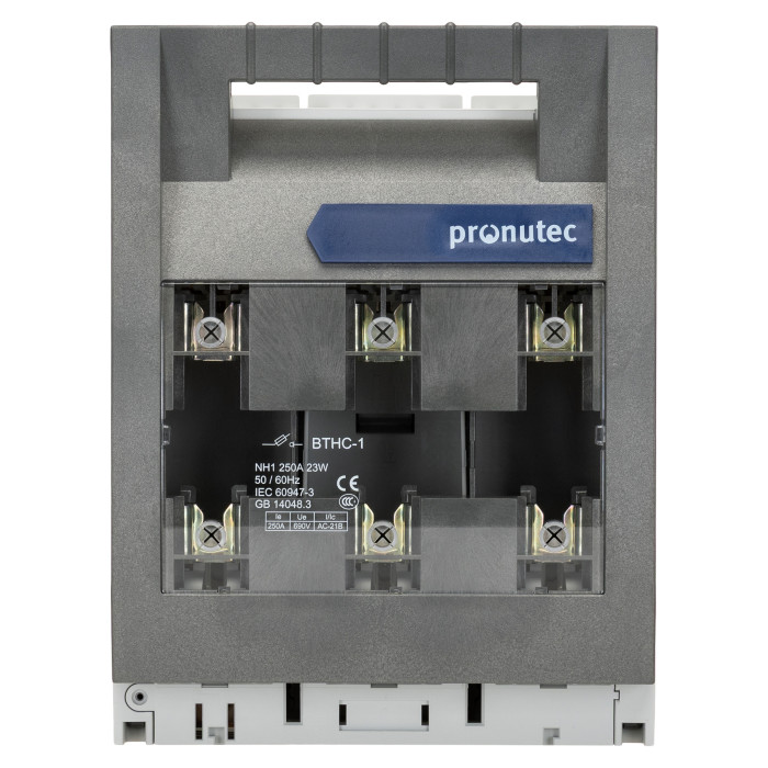 432.23.60.13 Вимикач під запобіжник горизонтальні BTHC NH-1 250A M10 на шину 60мм