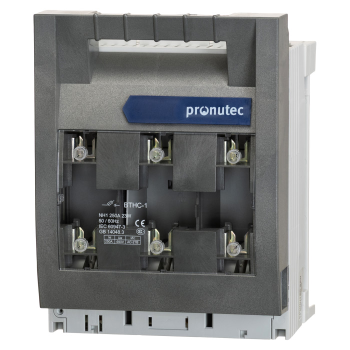432.23.60.13 Вимикач під запобіжник горизонтальні BTHC NH-1 250A M10 на шину 60мм