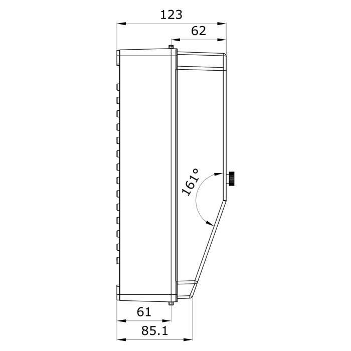 178P/RR Настінний корпус для сил. розеток PRYMA 1х9 MOD 284х222х122мм IP67 з шинами N+PE