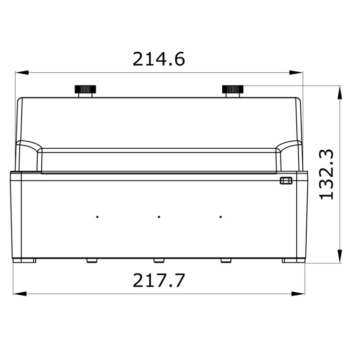 178P/RR Настінний корпус для сил. розеток PRYMA 1х9 MOD 284х222х122мм IP67 з шинами N+PE