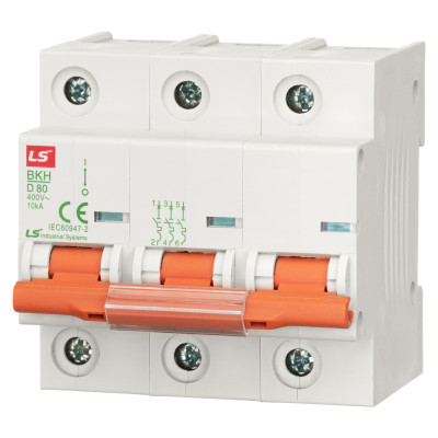 Модульний автоматичний вимикач LS ELECTRIC BKN 3P D80A 10кА