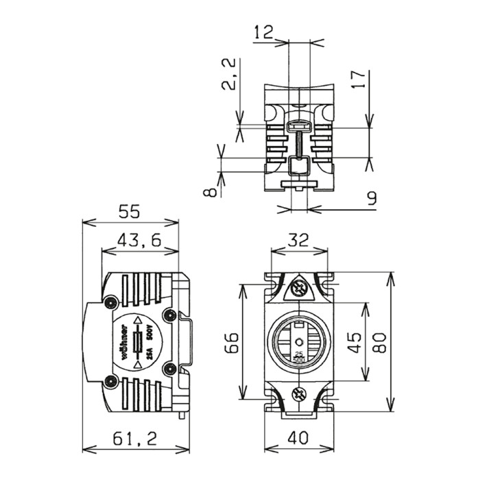 31173 TRITON Тримач запобіжника E27, 1-полюсний