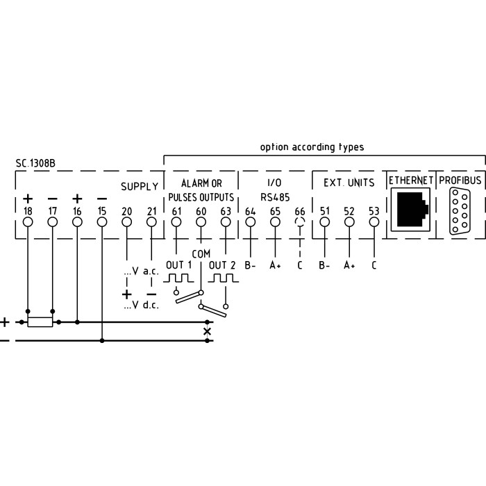 Q96C3LX60MD2L Аналізатор мережі щитовий 96х96мм DC, Вх.220V, Shunt/60mV, RS485, живл. 20÷60V AC/DC