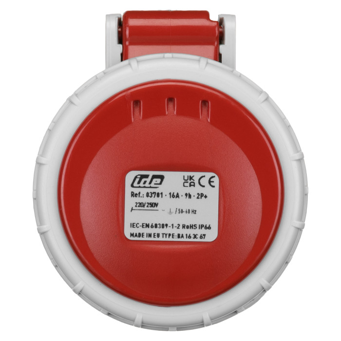 Розетка кабельна IDE MUNDIAL 2P+E 16A 380–415V IP66-67