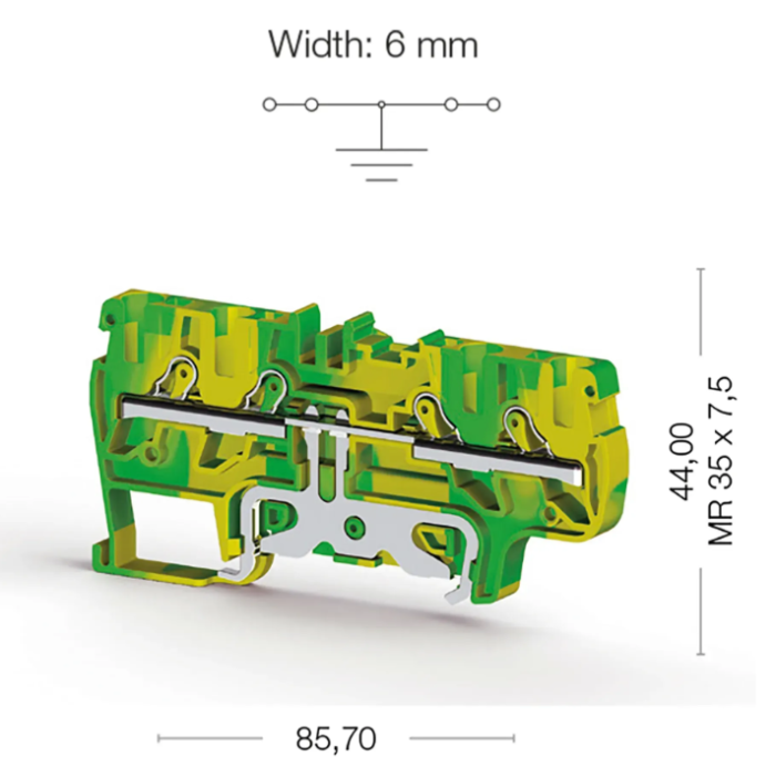 Клема Klemsan PYK Заземлення 4 мм - 0.0.0.3.36610