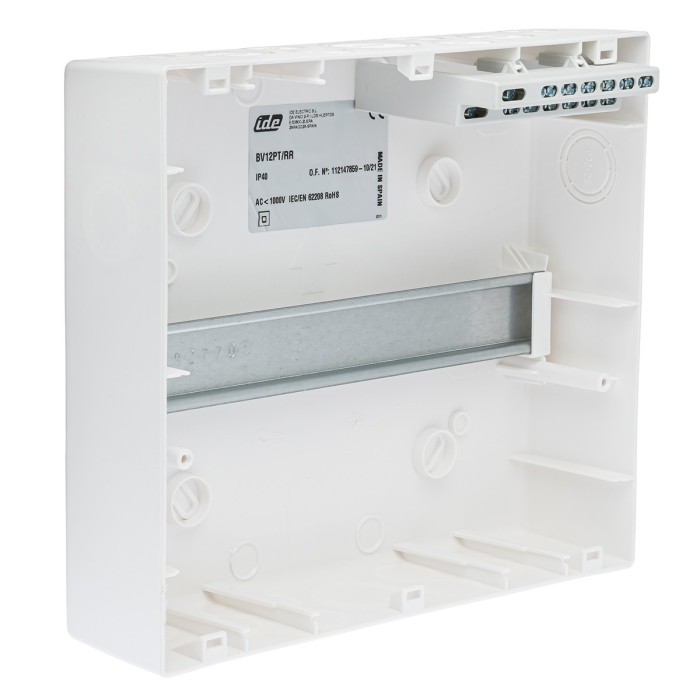 BV12PT/RR Корпус розподільчий Combi,1x12 модуля 228x264x99, IP40, з шинами N і PE