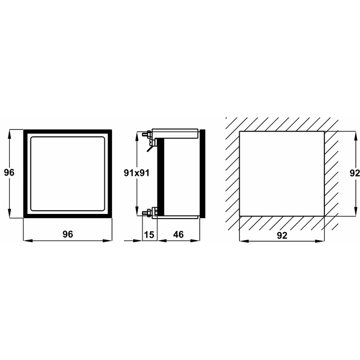 Вольтметр прямий FRER A96EV 240˚ 500В - A96EVX500XSD+AVB