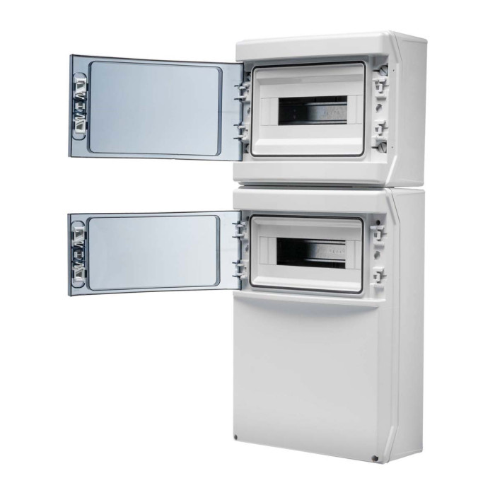 CSN24PT/RR Настінний корпус для сил. розеток STAR 2х12 MOD 688x310x147мм, IP65 з шинами N+PE