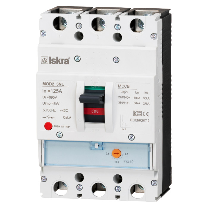 Автоматичний вимикач ISKRA MOD2 3P 125A 36 кА - 786104100000