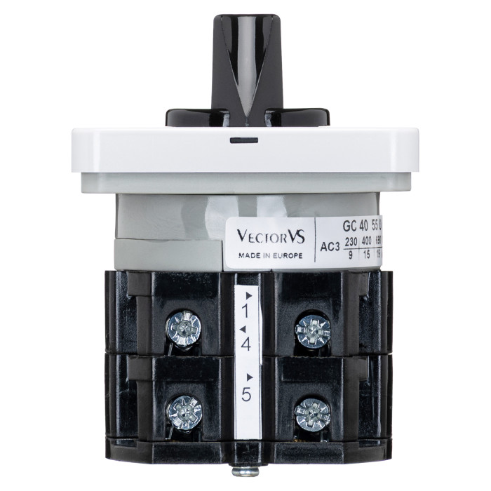 Кулачковий перемикач GC 40A 2P схема 55 (1-2)