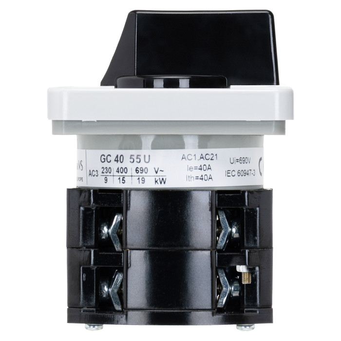 Кулачковий перемикач GC 40A 2P схема 55 (1-2)