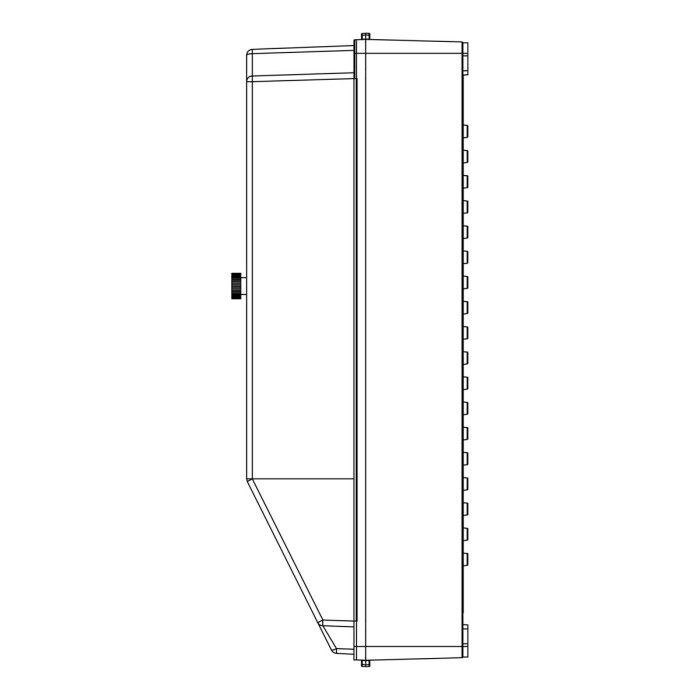 178M/RR Настінний корпус для сил. розеток PRYMA 1х9 MOD 369x222x130мм IP67 з шинами N+PE