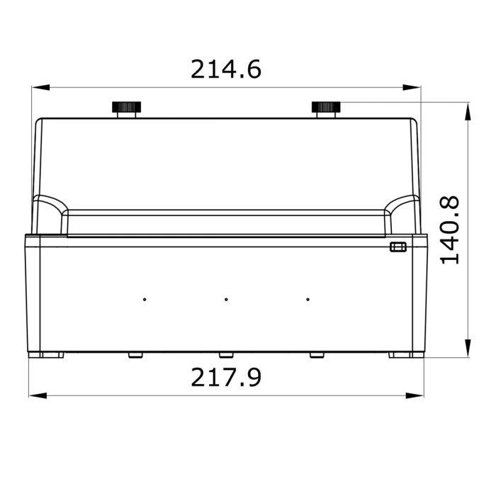 178M/RR Настінний корпус для сил. розеток PRYMA 1х9 MOD 369x222x130мм IP67 з шинами N+PE