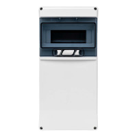 Настінний корпус для сил. розеток IDE STAR 1х9 MOD 436x210x137мм, IP65 з шинами N+PE