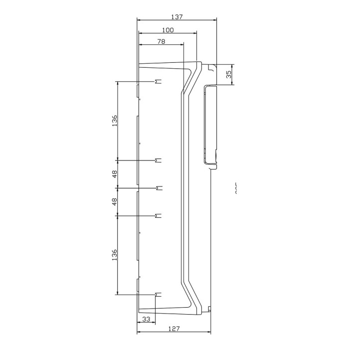 CSN9PT/RR Настінний корпус для сил. розеток STAR 1х9 MOD 436x210x137мм, IP65 з шинами N+PE