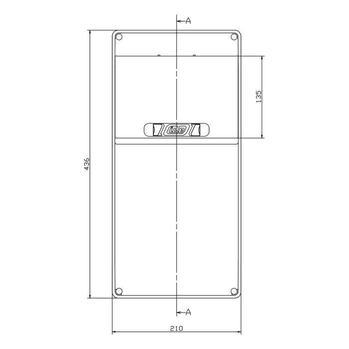CSN9PT/RR Настінний корпус для сил. розеток STAR 1х9 MOD 436x210x137мм, IP65 з шинами N+PE