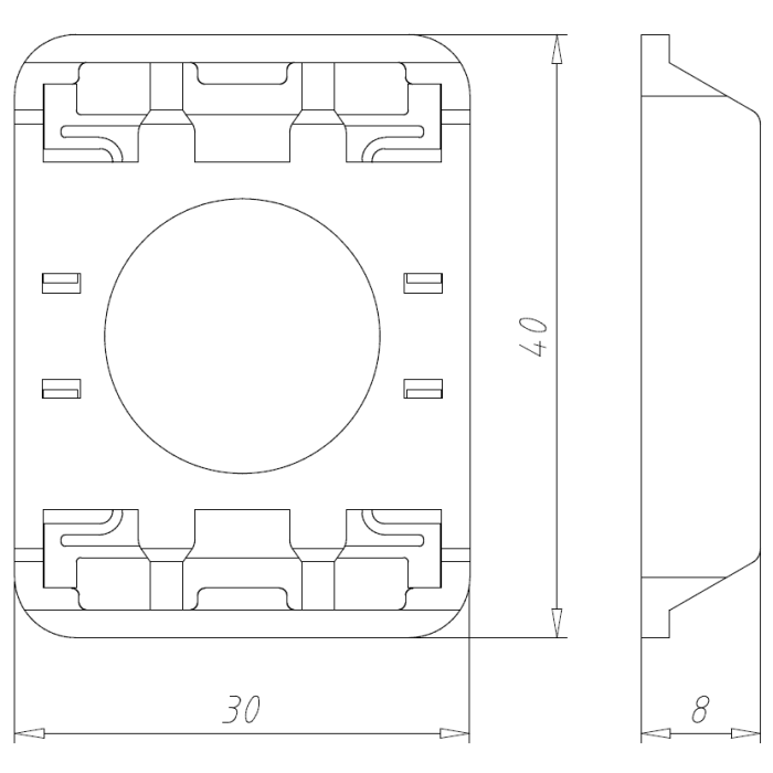 ECX 4029 Монтажна пластина пластик для серії ECX 4...