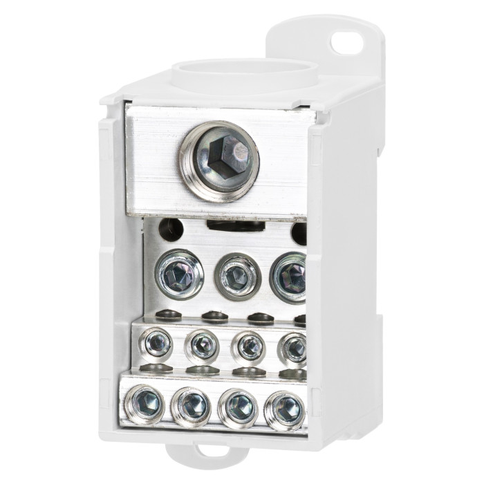 Розподільчий блок Vector VS VJB-250 на DIN-рейку, 250A, вх.1×35-120mm, вих.5×2.5-16, 4×2.5-10, 2×6-35mm