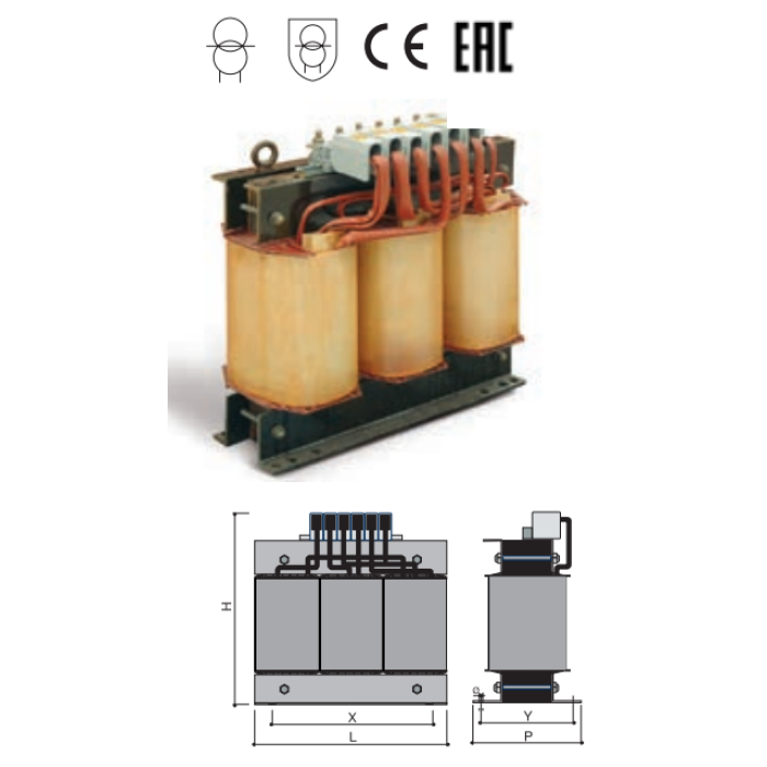 Трансформатор напруги Italweber Elettra CFT 3ф 16 кВА - CFT016K04001