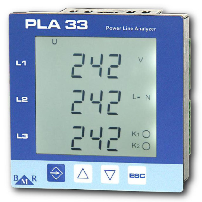 Аналізатор мережі BMR PLA33 з пам'ятю (512 Mb) + RS485 - PLA33CMB
