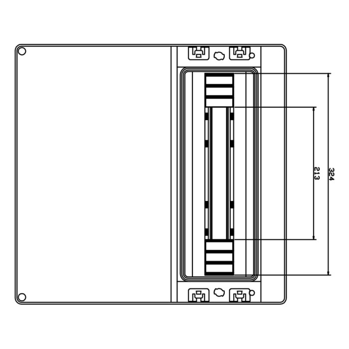 CSN18PT/RR Настінний корпус для сил. розеток STAR 1х18 MOD 436x418x147мм, IP65 з шинами N+PE