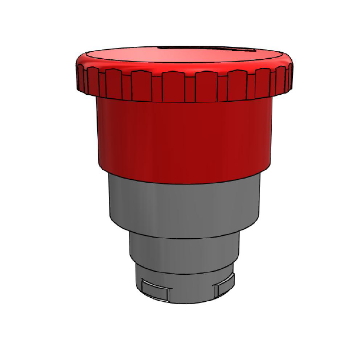 ECX 1131 Кнопка грибоподібна червона, з фіксацією