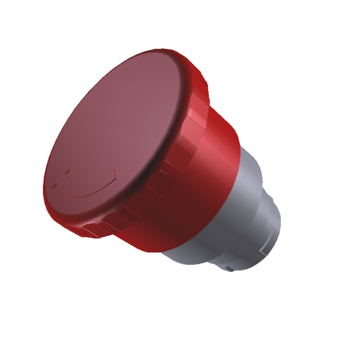 ECX 1131 Кнопка грибоподібна червона, з фіксацією