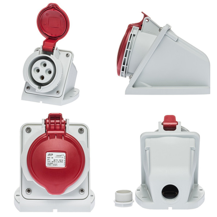 Розетка настінна IDE MUNDIAL 3P+E 32 А 380–415 В IP44 - 03325