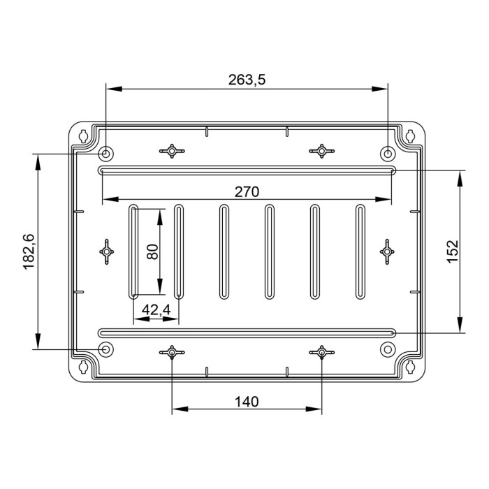 EL322 Клемна коробка 243x333x132, IP67, IDE