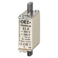 Ножовий запобіжник OEZ gG NH000 63A