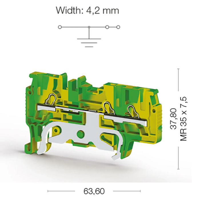 Клема Klemsan PYK Заземлення 1.5 мм - 0.0.0.3.36460