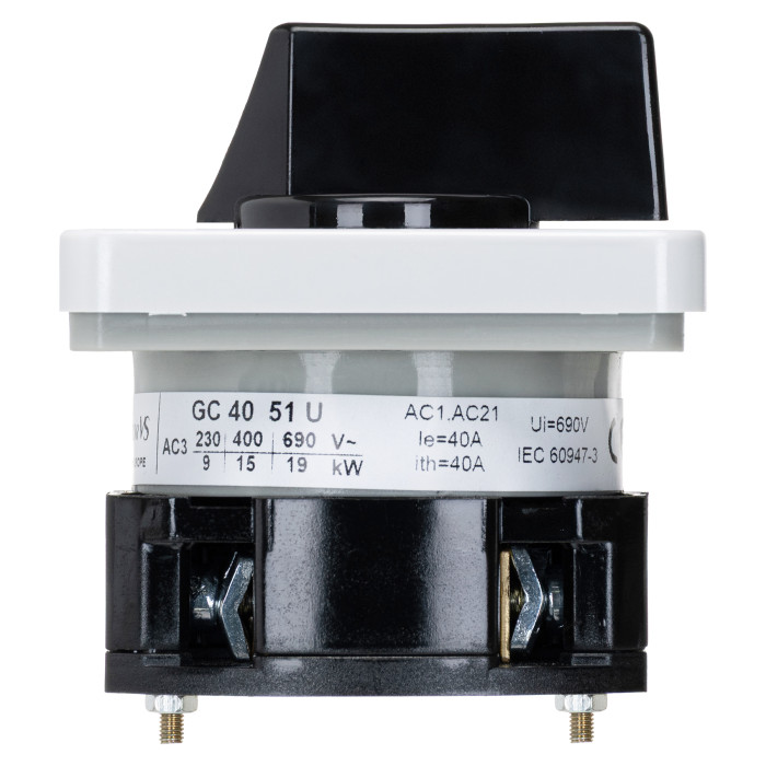 Кулачковий перемикач GC 40A 1P схема 51 (1-0-2)