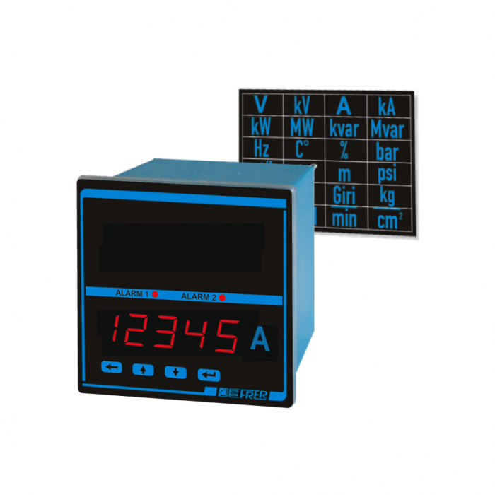 Амперметр-вольтметр цифровий FRER X96 96 × 96 115–230 AC В 5 A/600 В - X96US6PROGXXS