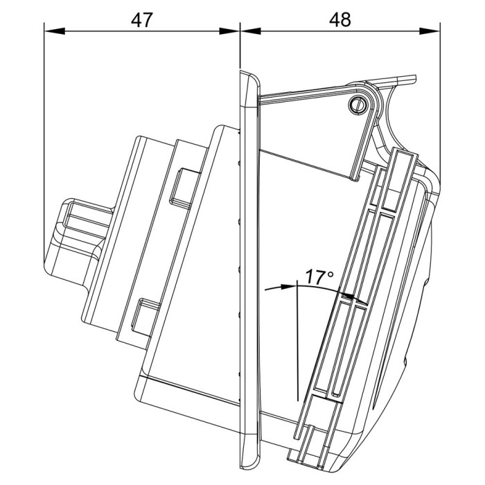 Розетка вбудована похила IDE MUNDIAL 2P+E 32 А 200–250 В IP44 - 02304
