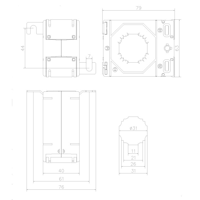 Трансформатор струму високоточний Vector VS VCTC631 250A 31×11 250/5